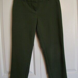 White House Black Market Olive Green Ankle Dress Pants Size 2